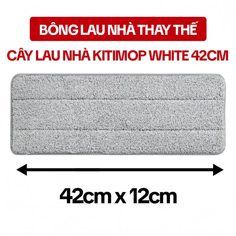 Bông Lau Nhà Thay Thế KITIMOP WHITE 42CM
