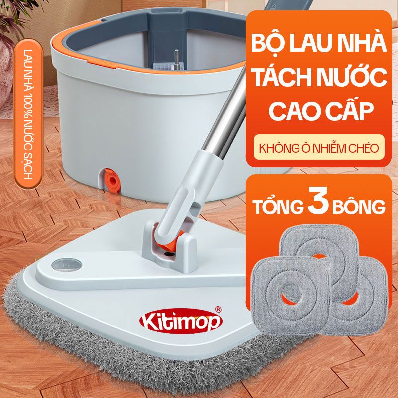 Bộ Cây Lau Nhà Tách Nước Bẩn KITIMOP PRO N08