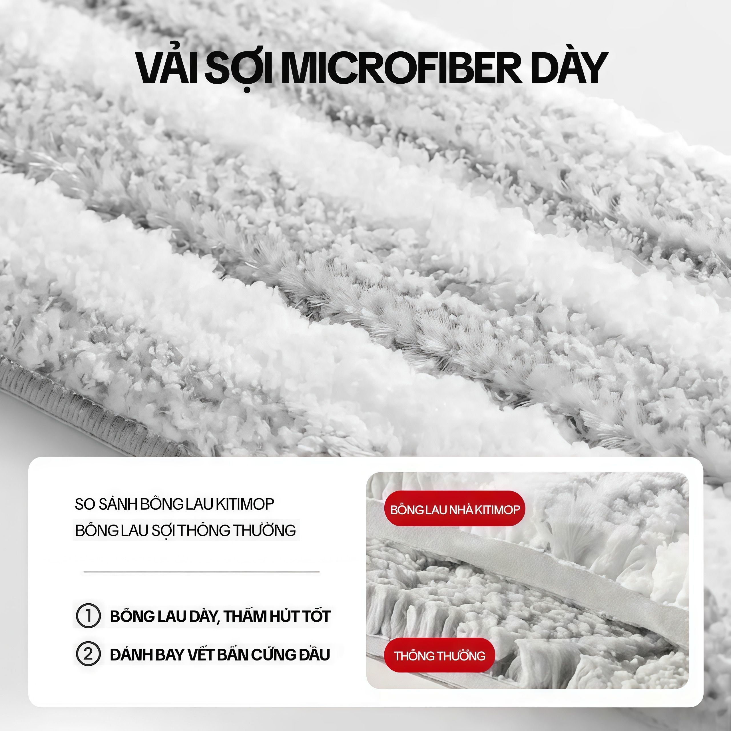 Cây Lau Nhà Tách Nước Bẩn KITIMOP SC09 8 Bộ lau nhà tách nước bẩn Kitimop SC09