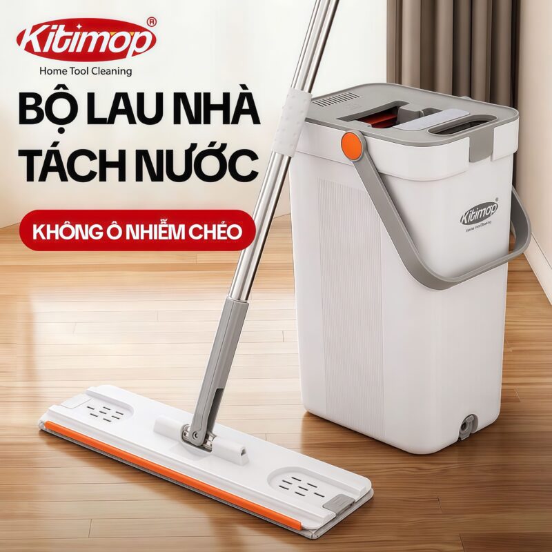 Cây Lau Nhà Tách Nước Bẩn KITIMOP SC09 10 Bộ lau nhà tách nước bẩn Kitimop SC09