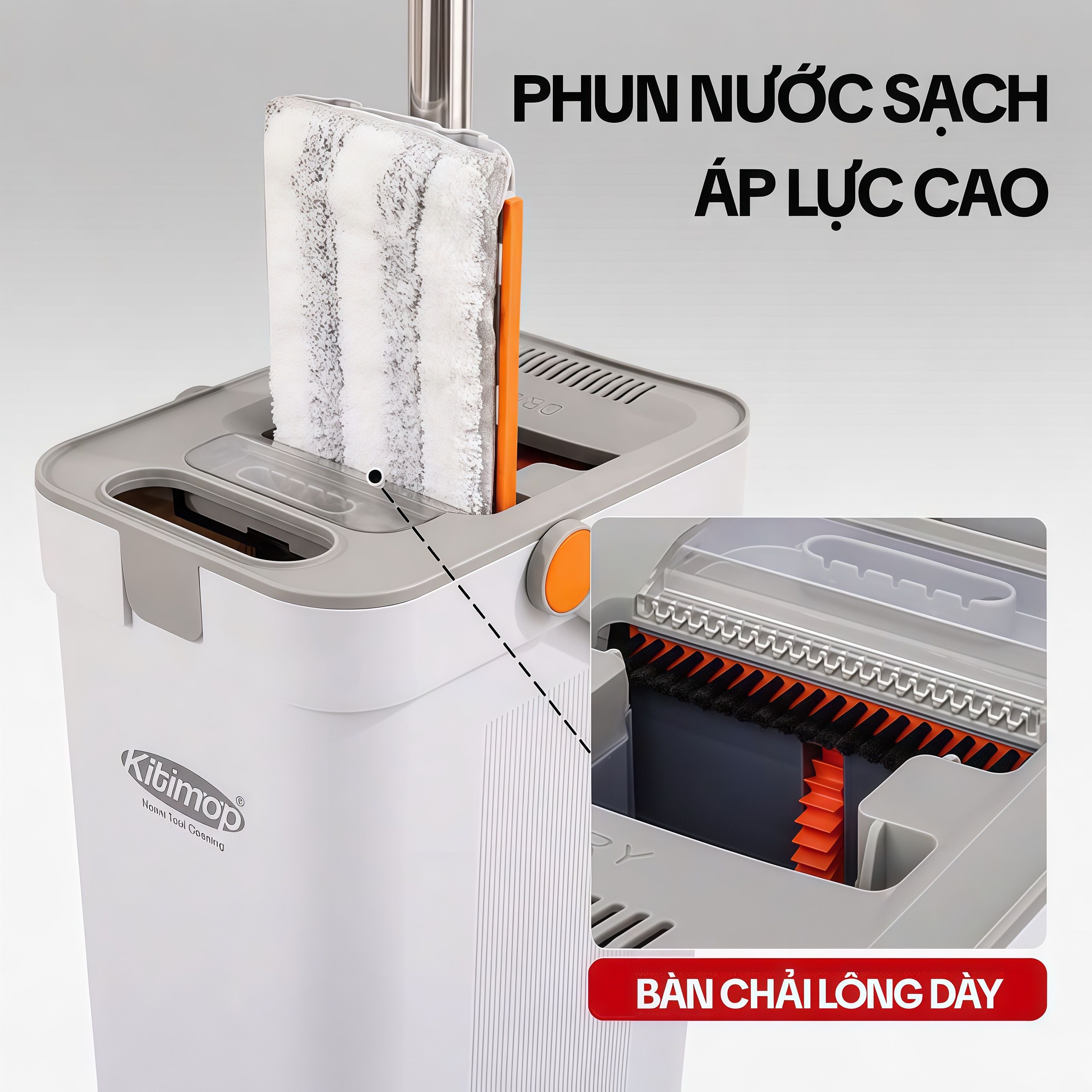 Cây Lau Nhà Tách Nước Bẩn KITIMOP SC09 6 Bộ lau nhà tách nước bẩn Kitimop SC09