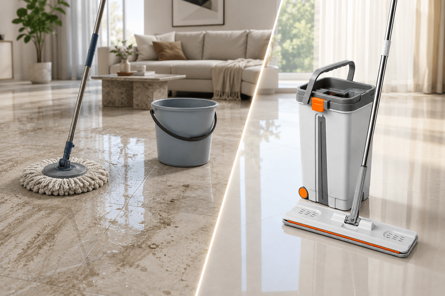 Bộ lau nhà Kitimop có thực sự thông minh như bạn nghĩ không? Cấu tạo, cách lắp đặt và cách sử dụng chi tiết 2 Bộ lau nhà thông minh so với cây lau nhà truyền thống